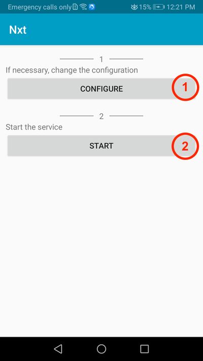 Before the server is started. Start menu